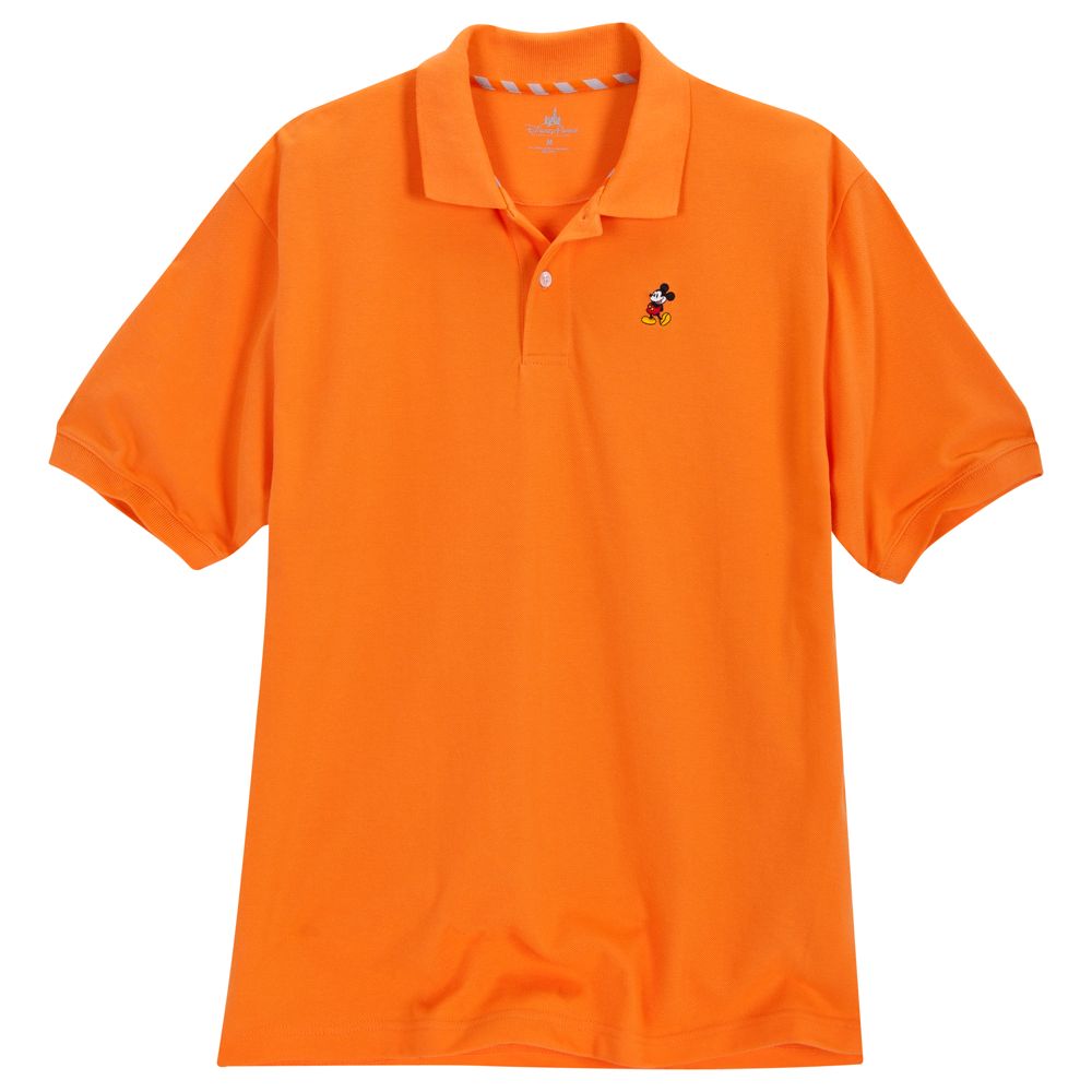 Classic Orange Mickey Mouse Polo for Men