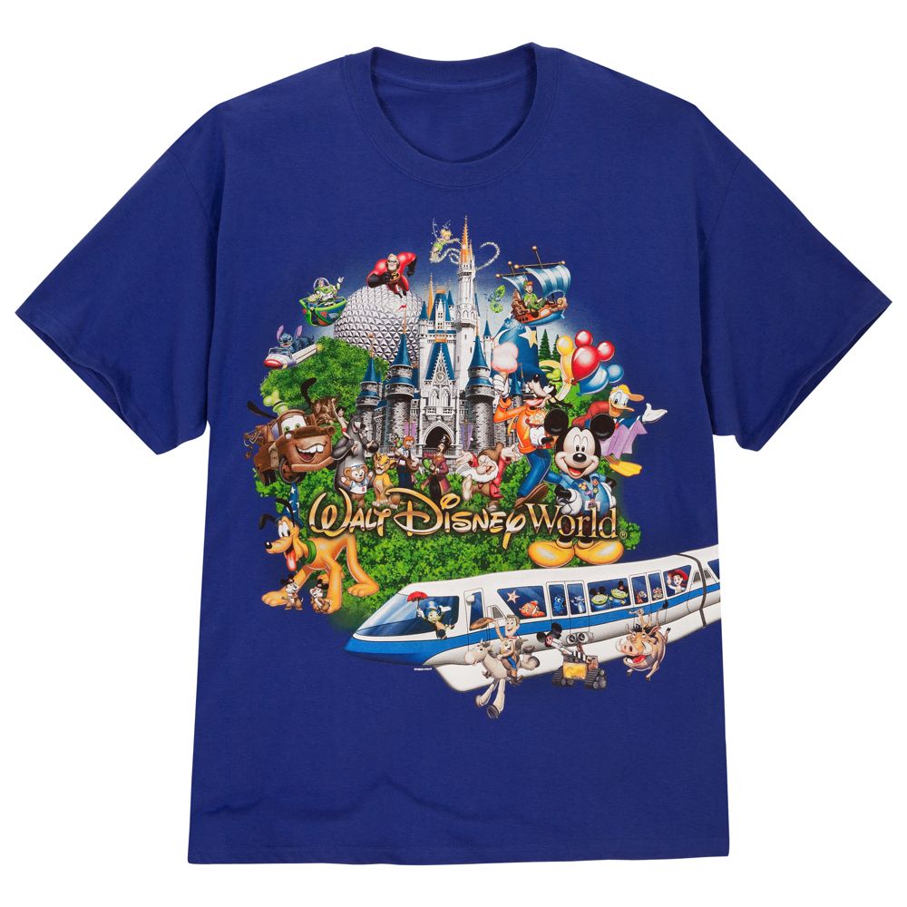 Storybook Walt Disney World Tee for Adults -- Blue