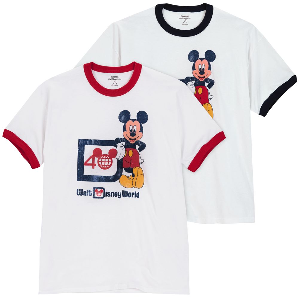 40th Anniversary Ringer Walt Disney World Mickey Mouse Tee for Adults