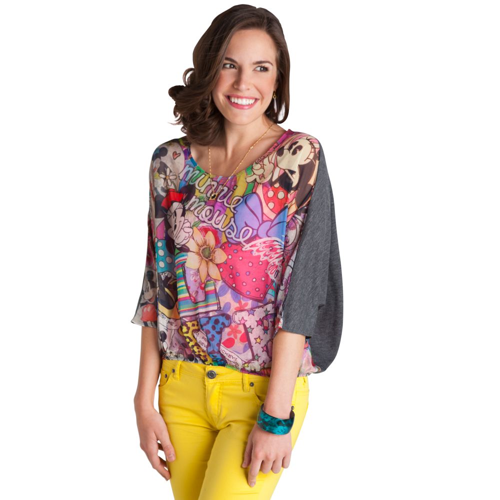 Collage Minnie Mouse Top for Women