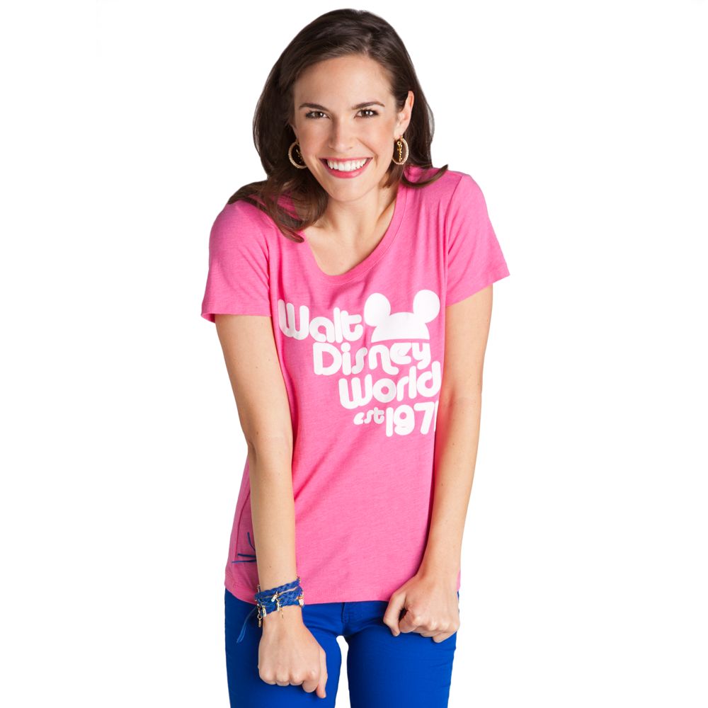 Retro 1971 Walt Disney World Tee for Women -- Pink