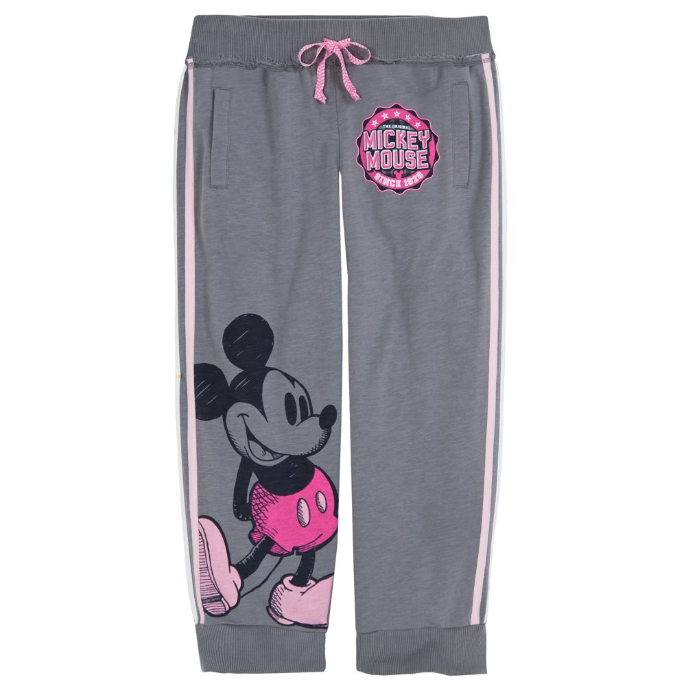 Pink Accents Mickey Mouse Crop Pants for Women