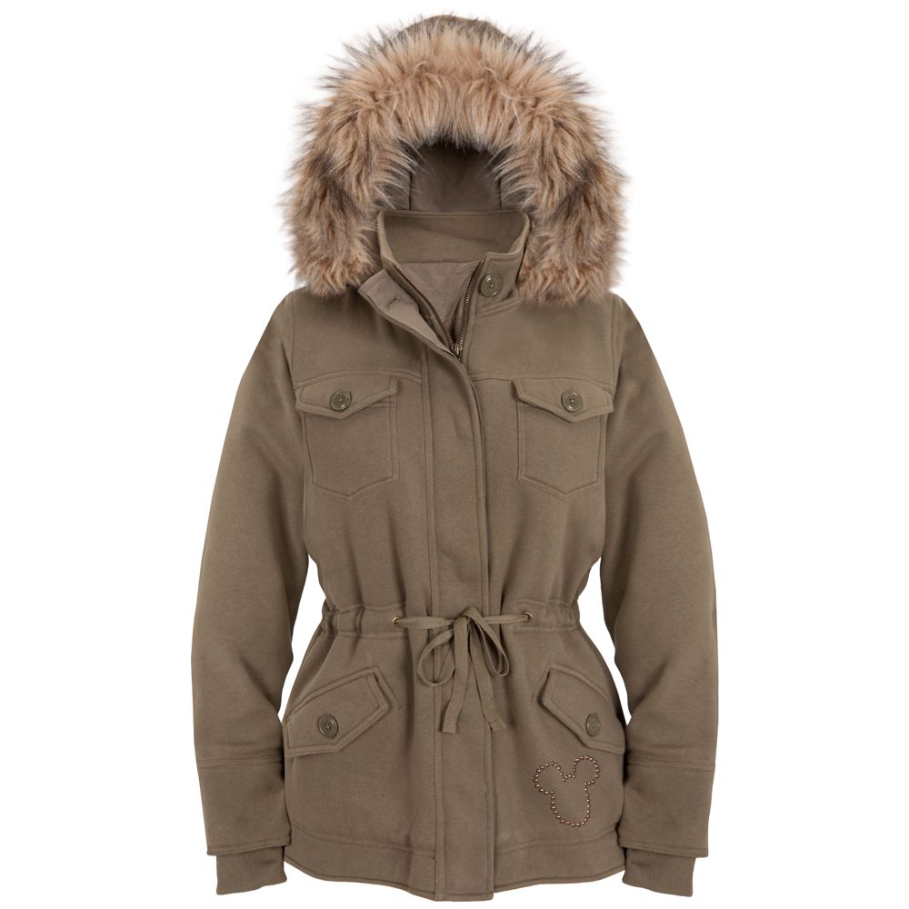 Hooded Safari-Style Mickey Mouse Jacket for Women