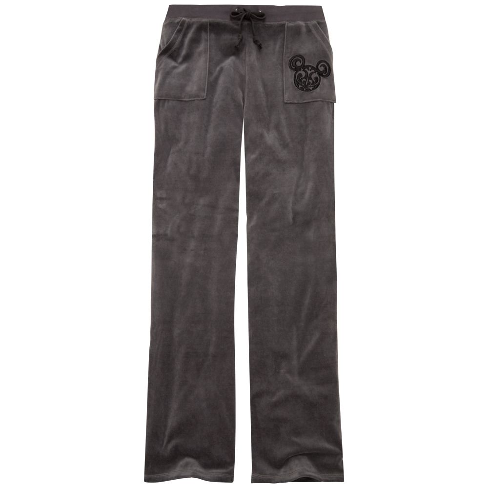 Velour Filigree Mickey Mouse Pants for Women
