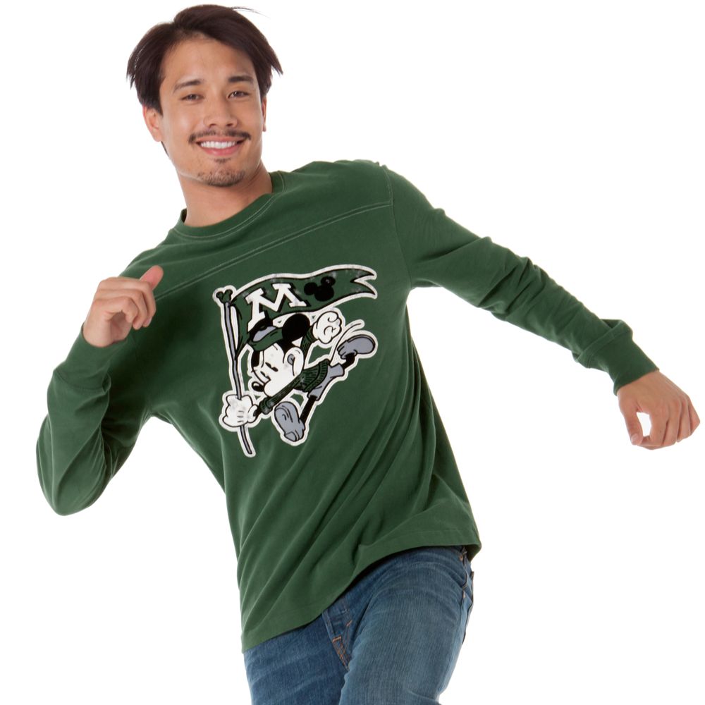 Long Sleeve Mascot Mickey Mouse Tee for Men
