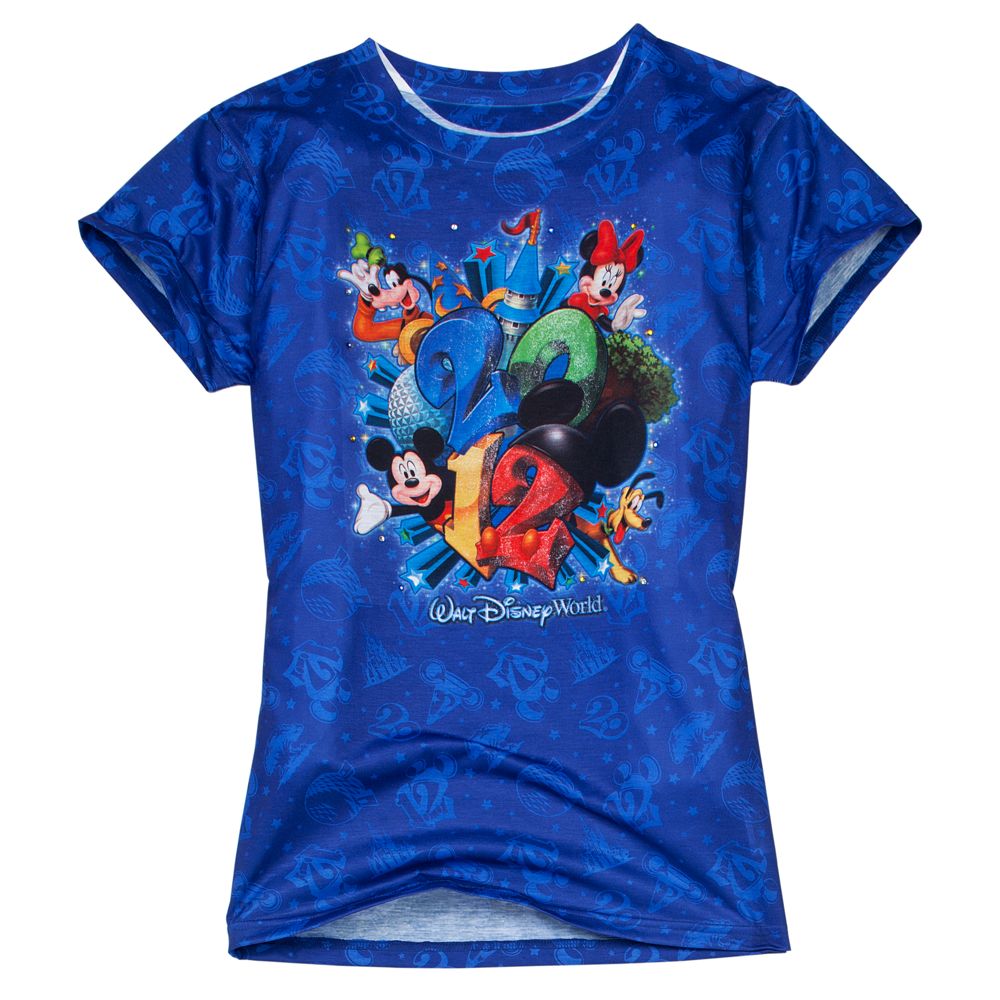 2012 Sublimated Walt Disney World Resort Tee for Adults -- Blue