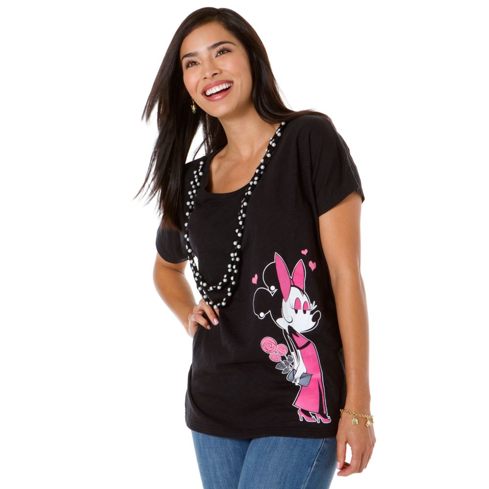 ''Ooh La La'' Necklace Minnie Mouse Tee for Women