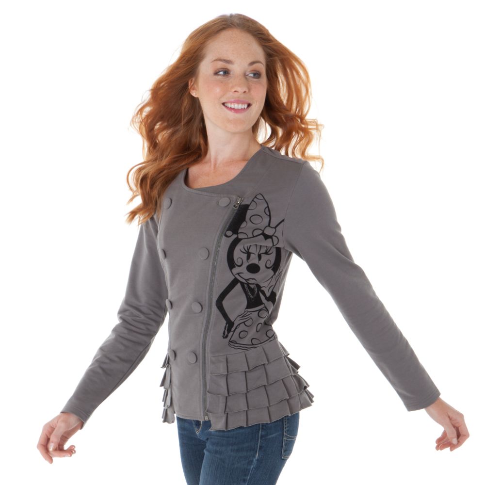 ''Ooh La La'' Ruffle Zippered Minnie Mouse Jacket for Women