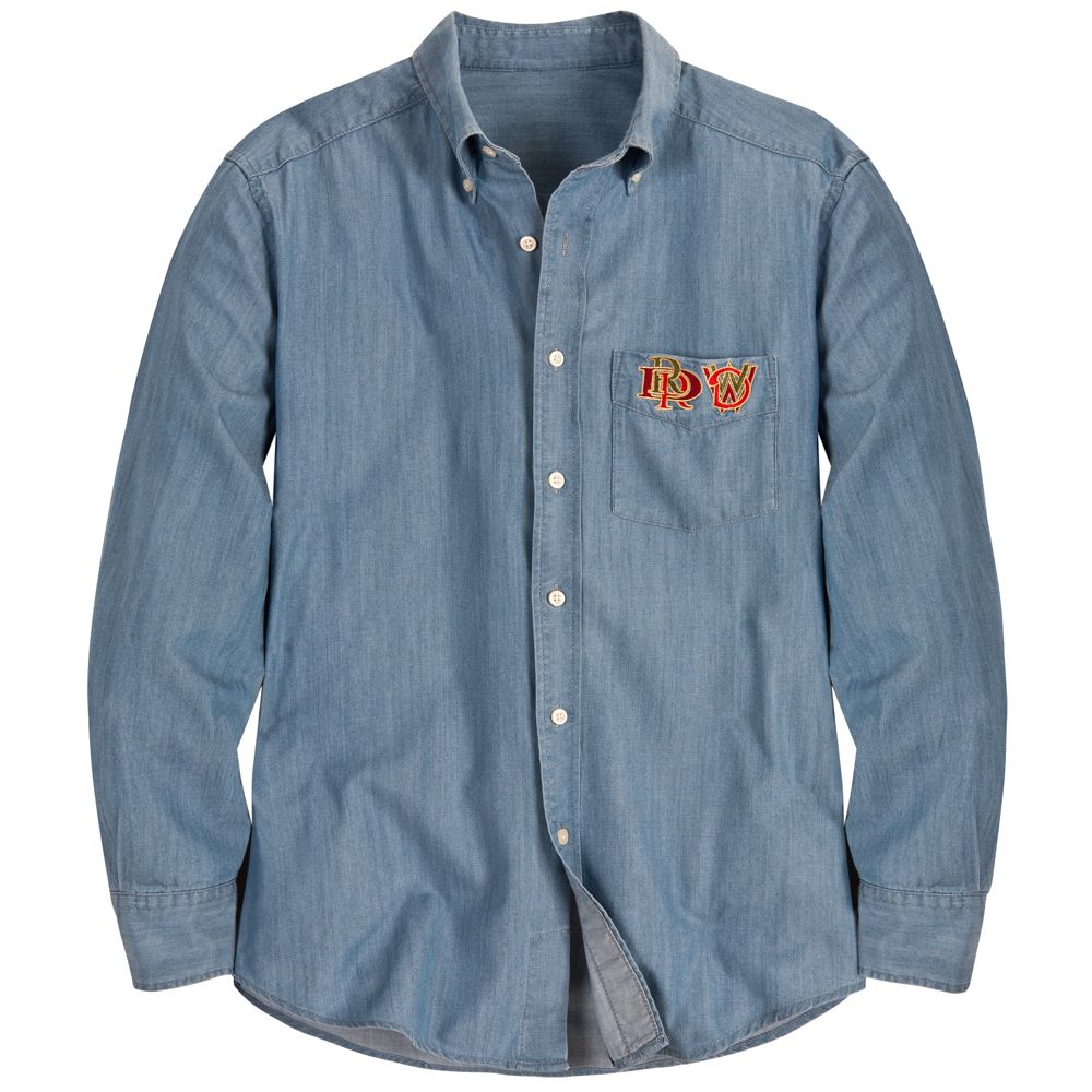 ''All Aboard Grand Circle Tour'' Denim Shirt for Men by Jeff Granito