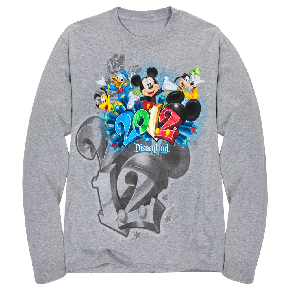 Long Sleeve 2012 Embossed Foil Disneyland Resort Tee for Adults