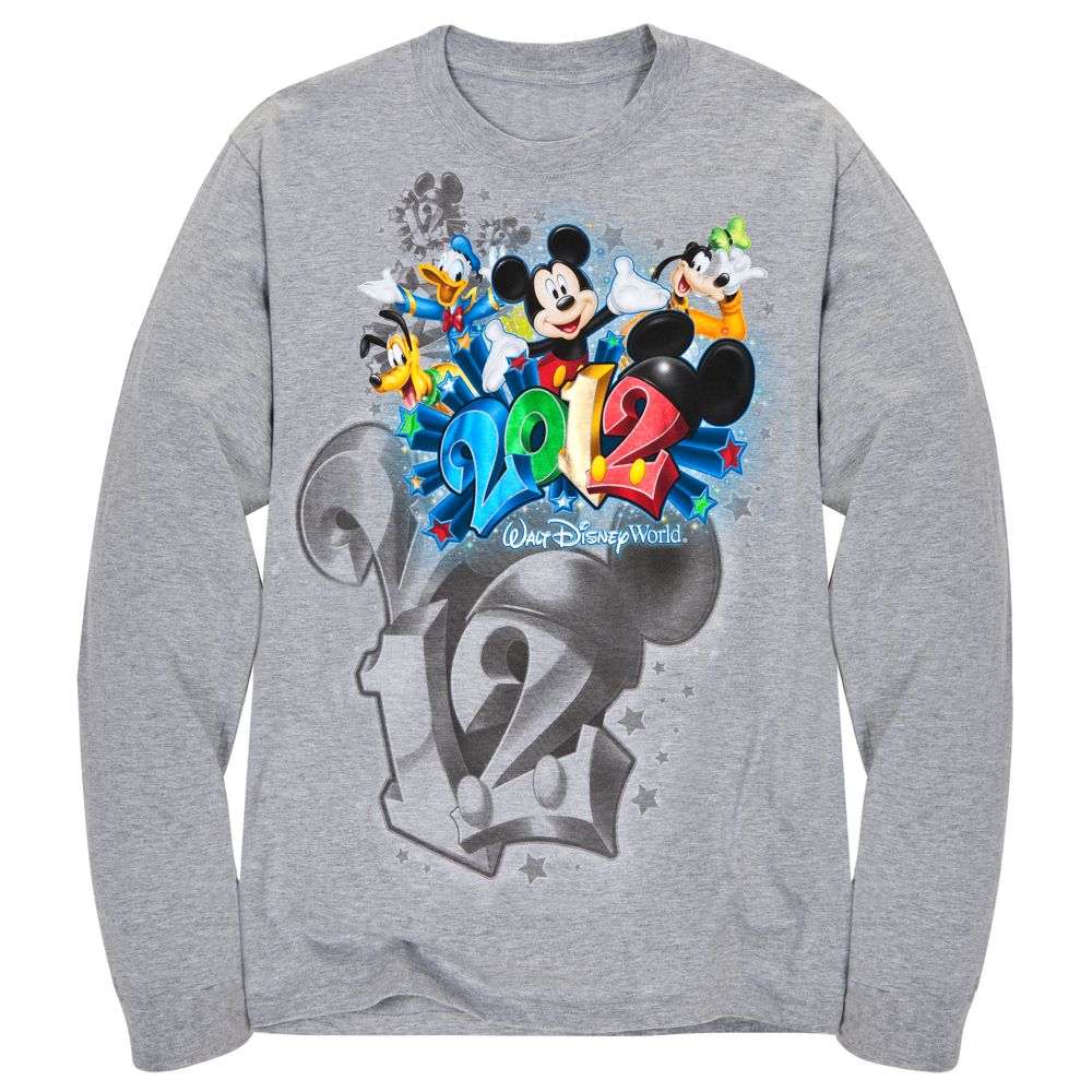 Long Sleeve 2012 Embossed Foil Walt Disney World Resort Tee for Adults