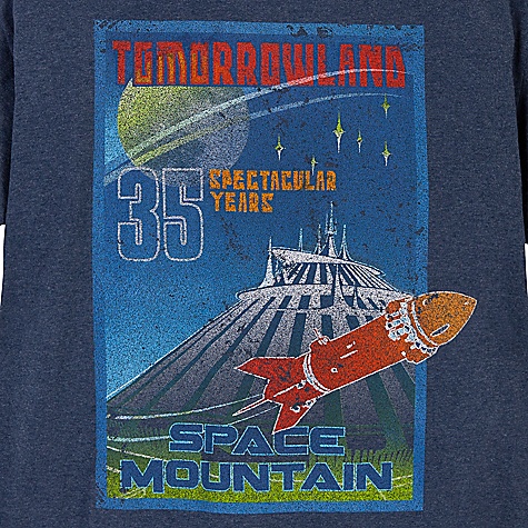 Limited Availability 35th Anniversary Disneyland Space Mountain Tee for Adults