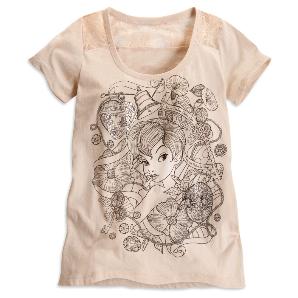 Tinker Bell Sequin and Lace Tee for Women