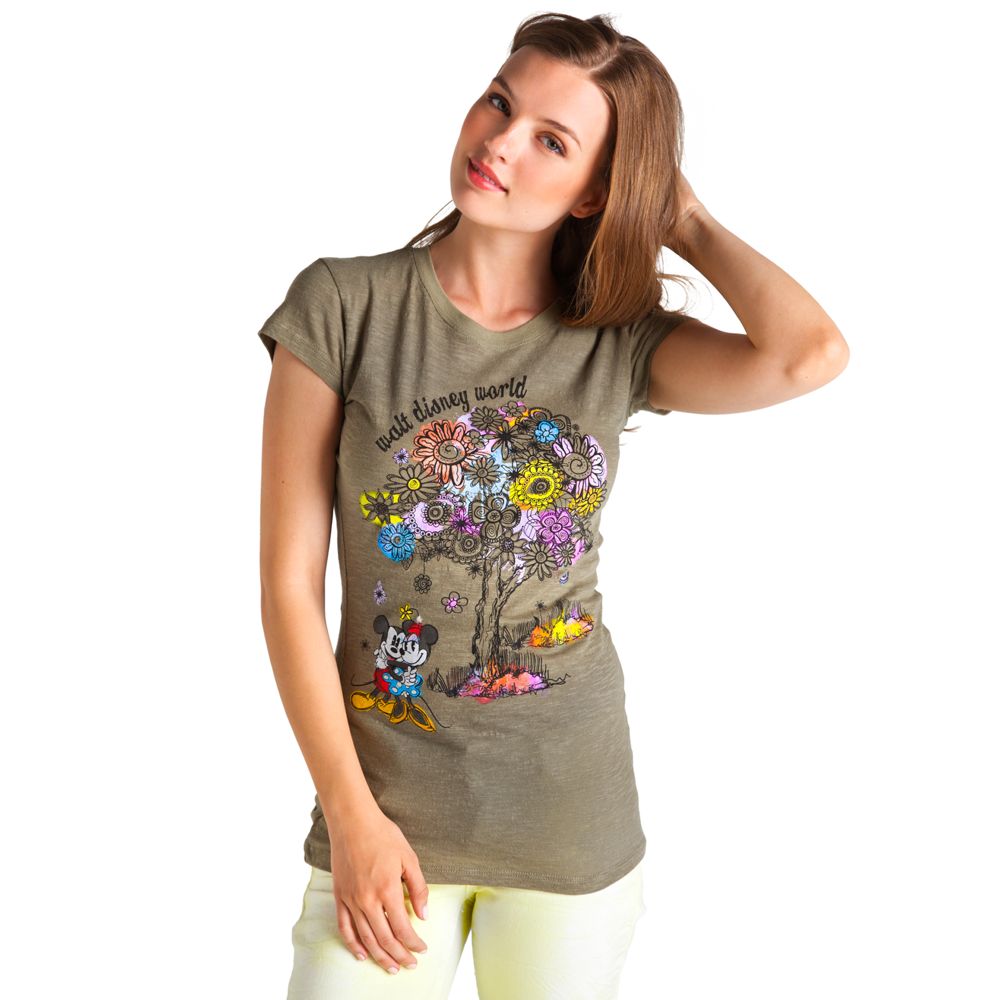 Mickey and Minnie Mouse Burnout Tee for Women - Walt Disney World