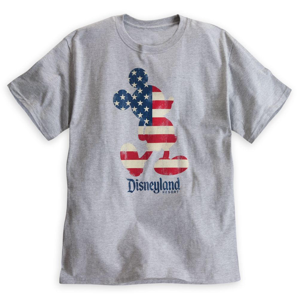Mickey Mouse Flag Tee for Adults - Disneyland