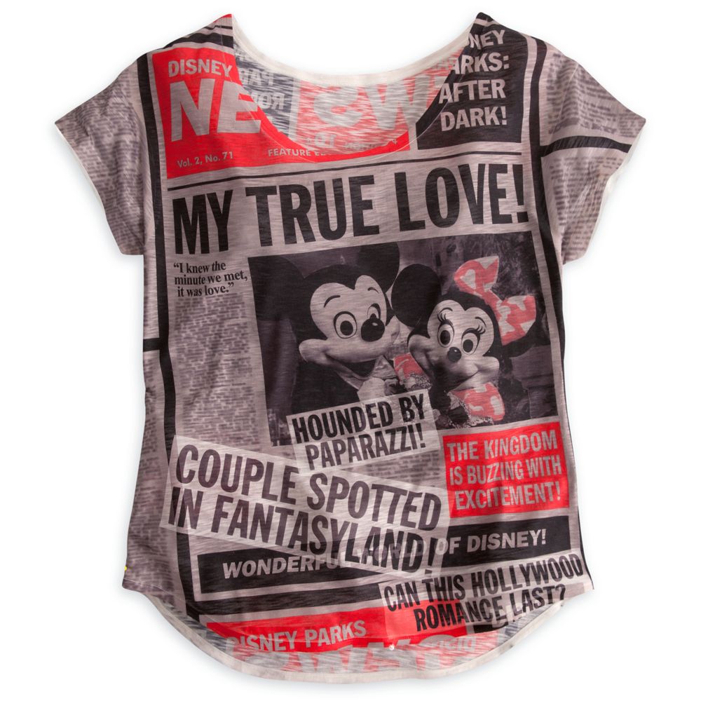 Mickey Mouse and Friends Tabloid Tee for Women - Disney Parks