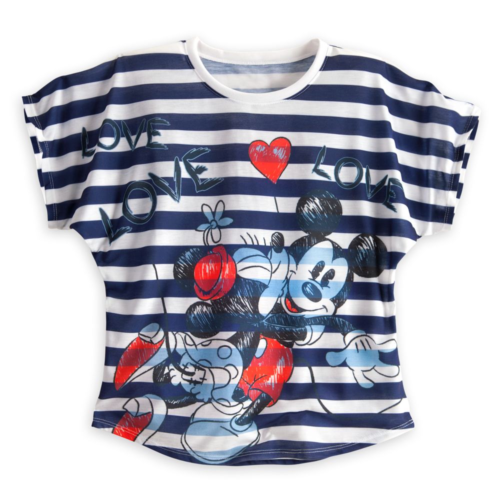 Minnie and Mickey Mouse ''Love Love Love'' Tee for Women