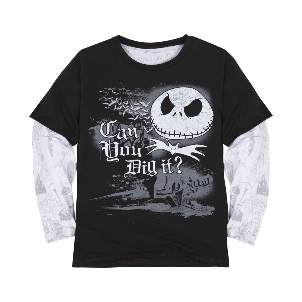 Double-Up Long Sleeve Jack Skellington Tee for Infant Boys