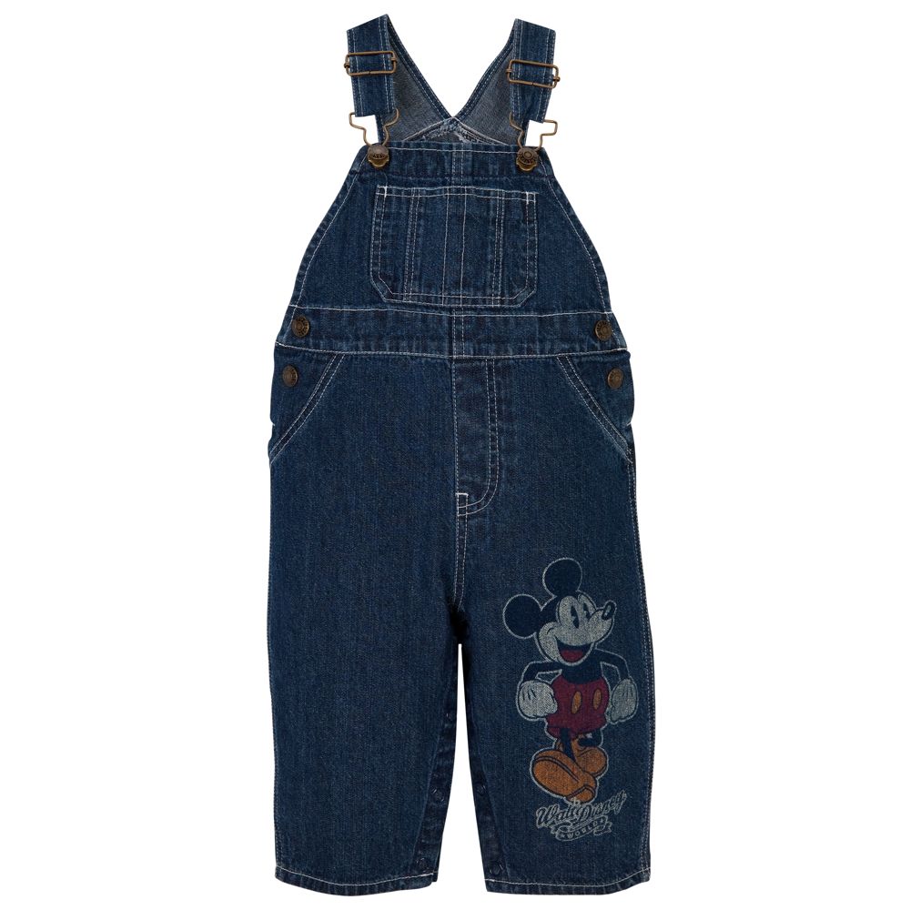 Denim Mickey Mouse Overalls for Toddler Boys