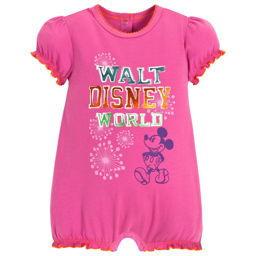 Chromatic Mickey Mouse Romper for Baby Girls -- Purple