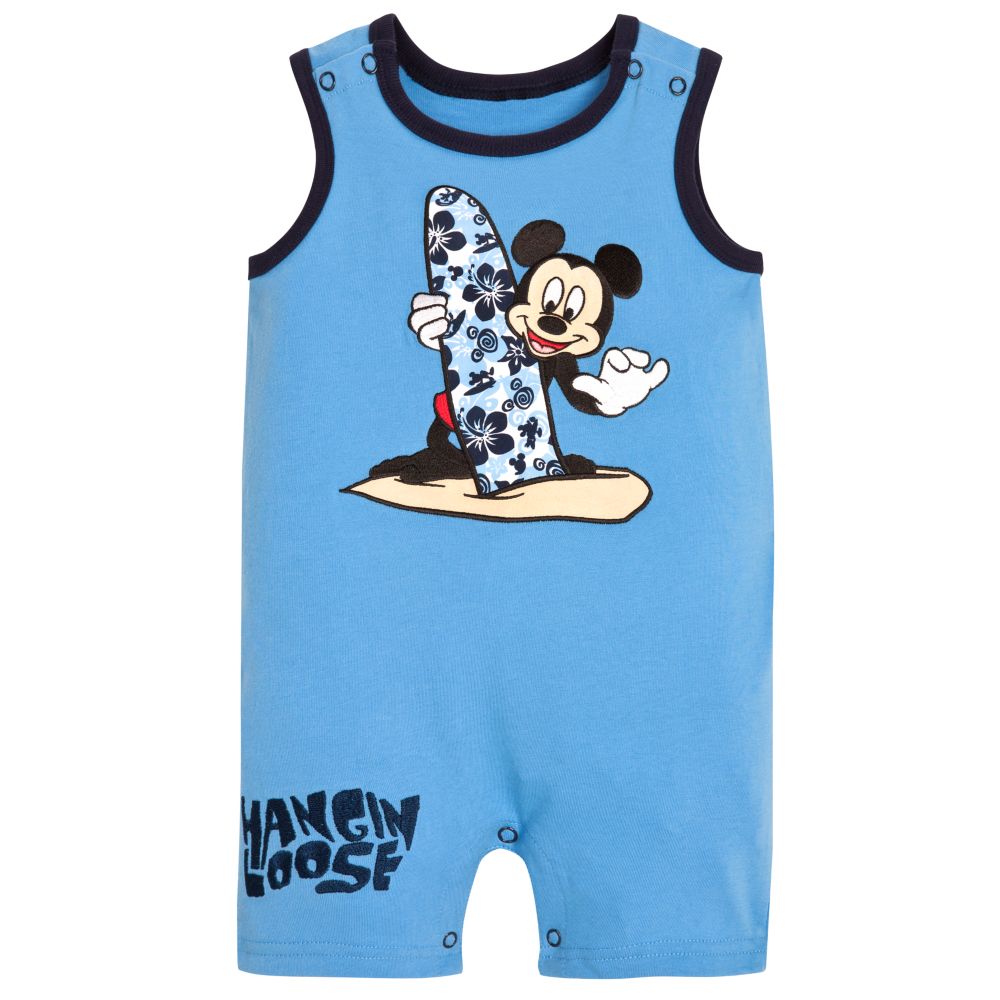 ''Hangin' Loose'' Mickey Mouse Romper for Baby Boys
