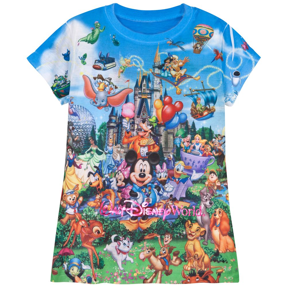 Sublimated Storybook Walt Disney World Tee for Girls