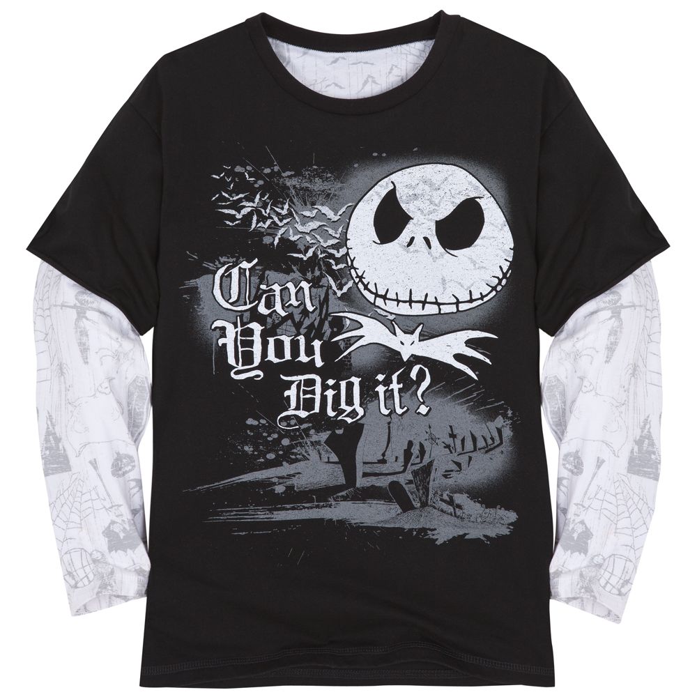 Double-Up Long Sleeve Jack Skellington Tee for Boys