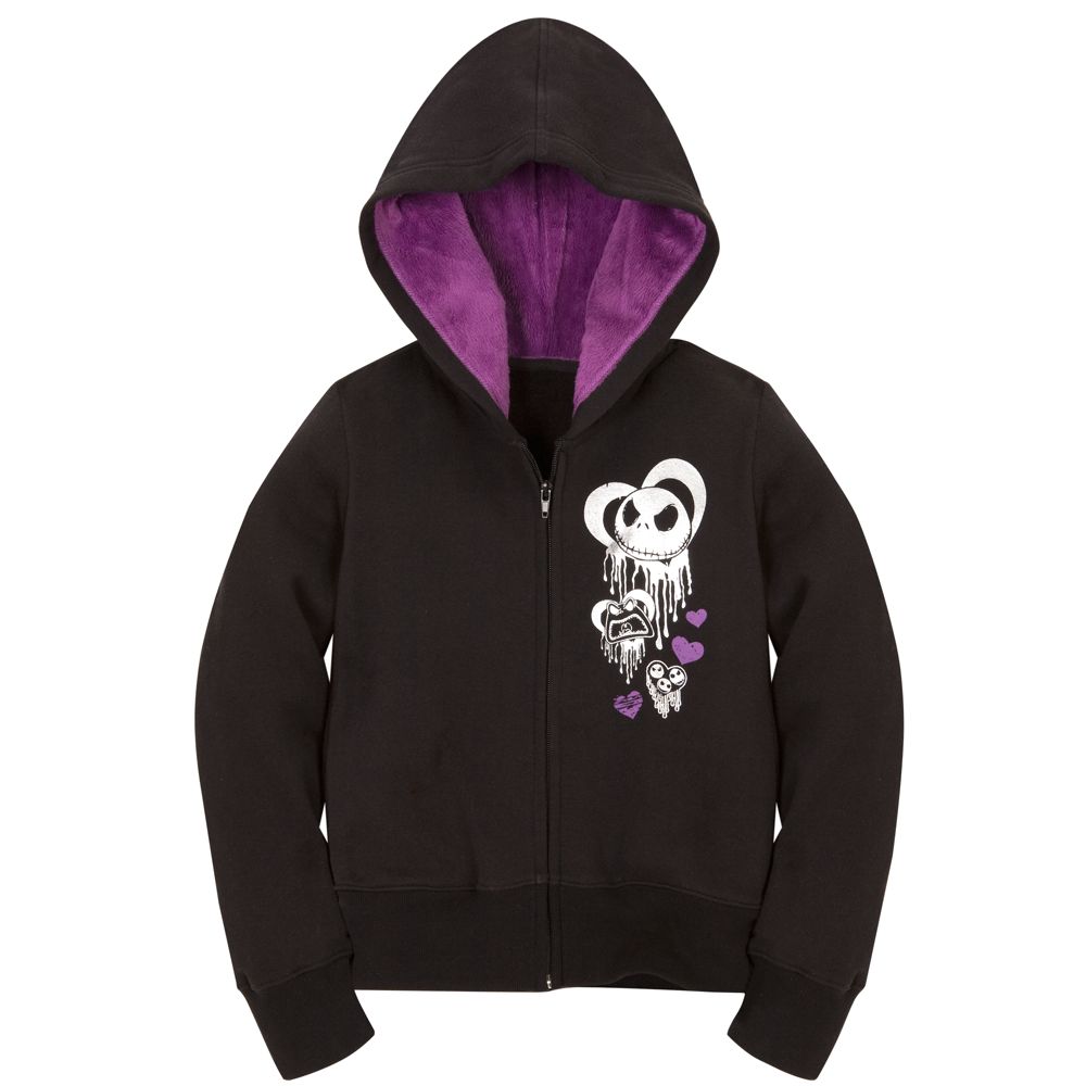 Zip Jack Skellington Hoodie for Girls