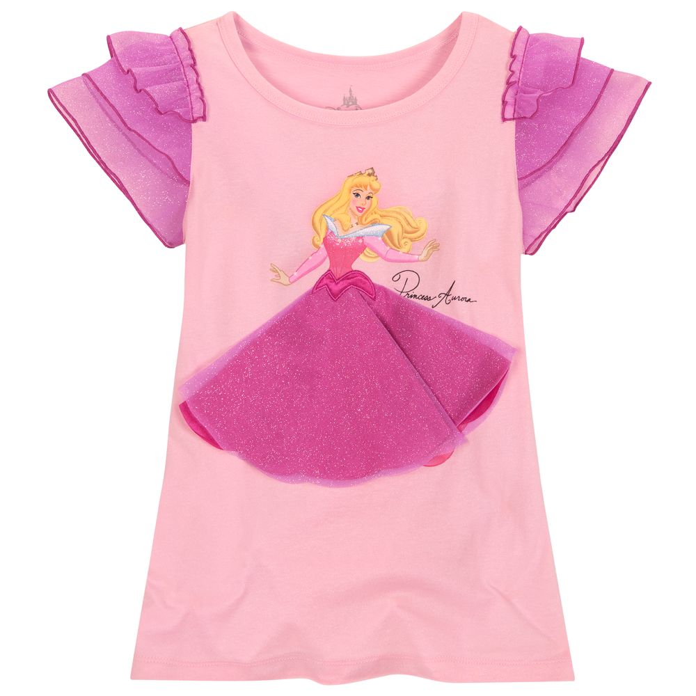 Glittering Gown Sleeping Beauty Tee for Girls