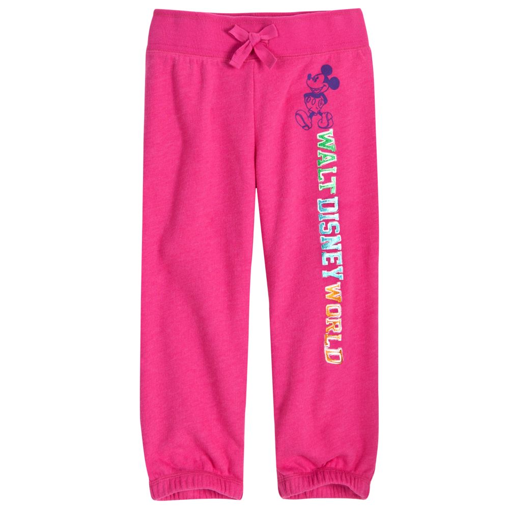 Chromatic Pink Walt Disney World Mickey Mouse Capri Pants for Girls