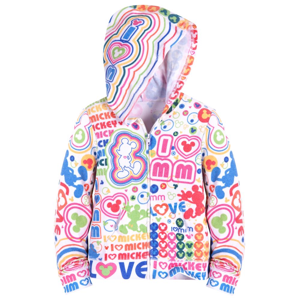Hooded Sublimated I ''Heart'' Mickey Mouse Jacket for Girls