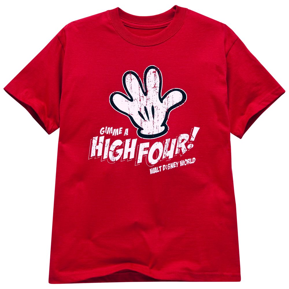 ''Gimme a High Four!'' Mickey Mouse Tee for Boys
