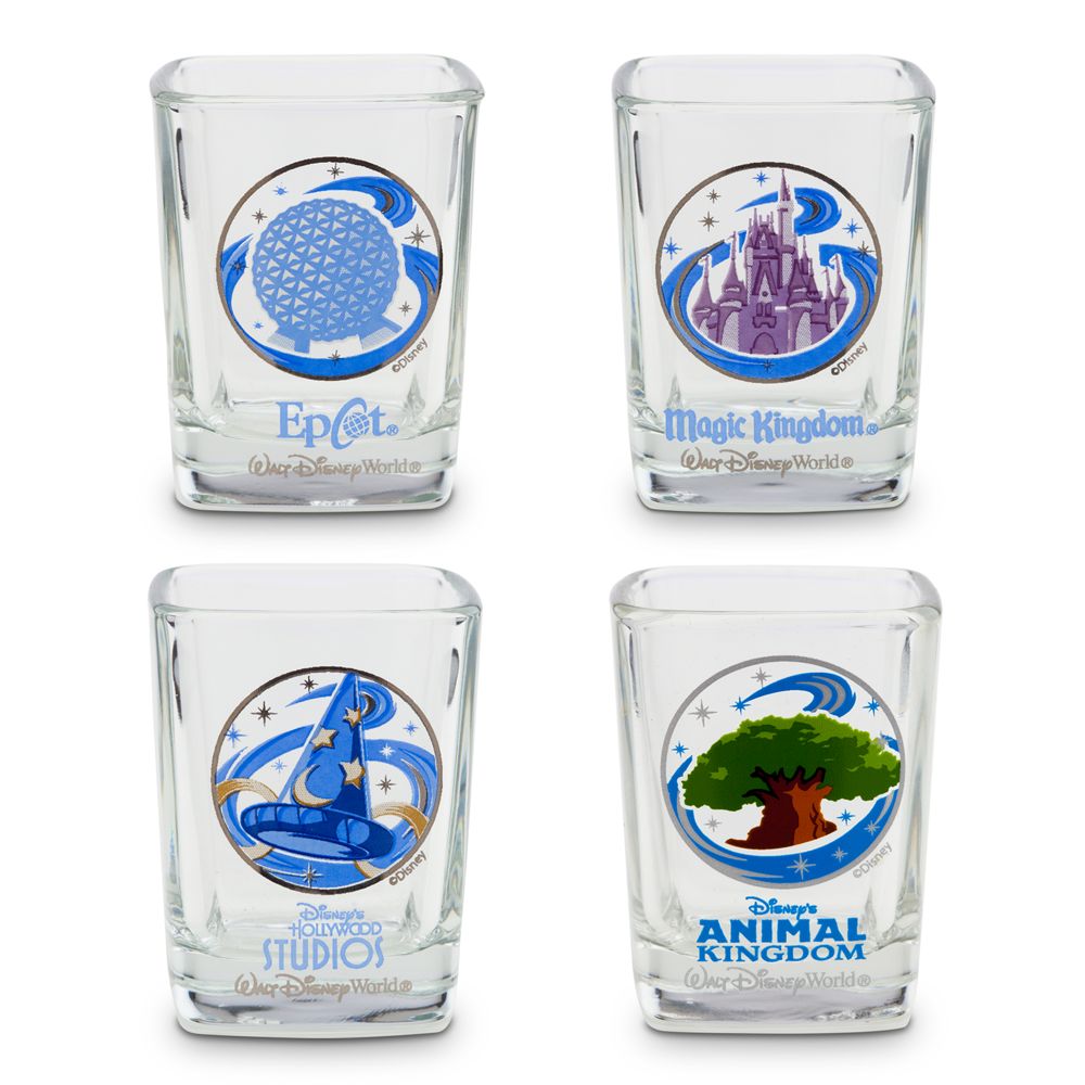 Walt Disney World Four Parks Mini Glass Set -- 4-Pc.