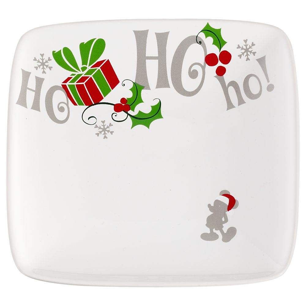 White Santa Mickey Appetizer Plate