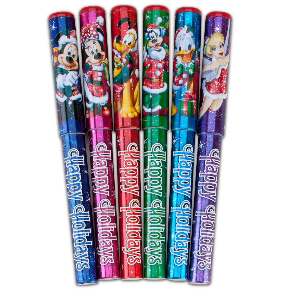 Santa Mickey Mouse Pen Set -- 6-Pc.