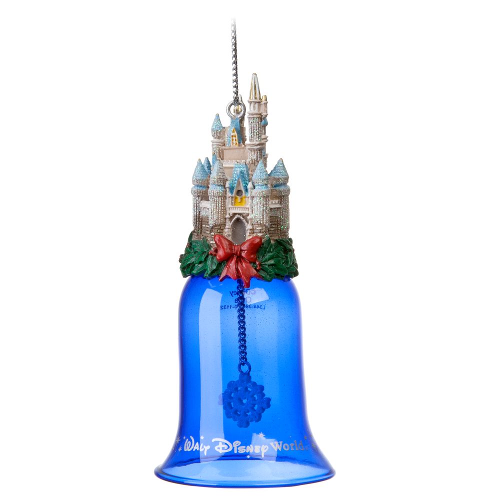 Glitter Walt Disney World Cinderella Castle Bell Ornament