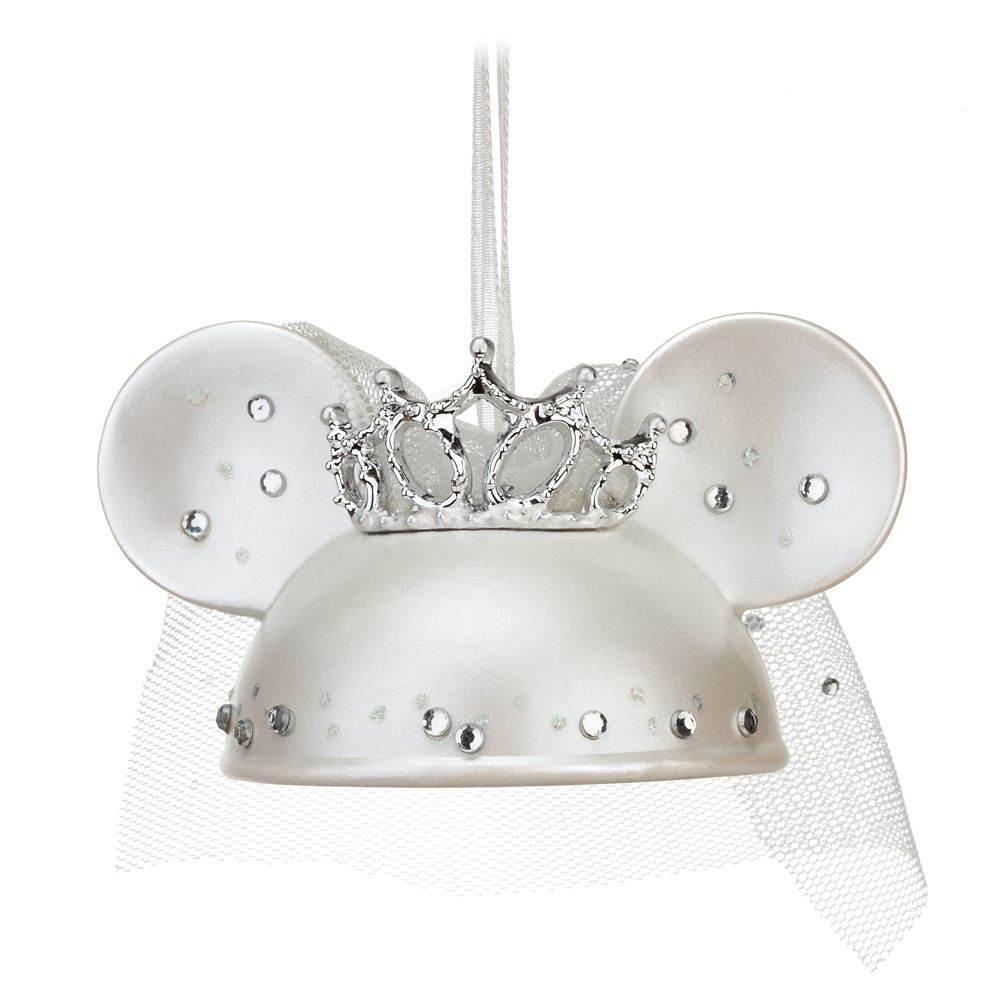 Bride Minnie Mouse Ear Hat Ornament
