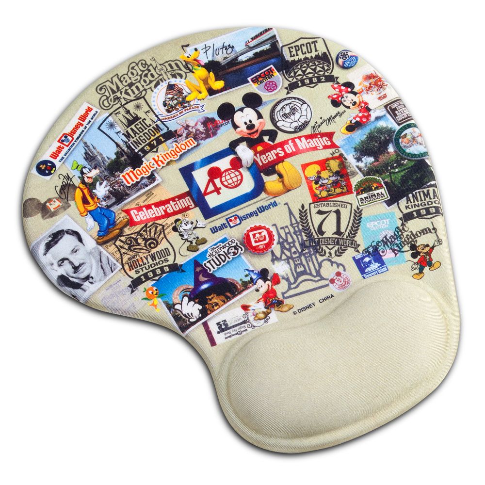''40 Years of Magic'' Walt Disney World Mousepad with Wrist Rest