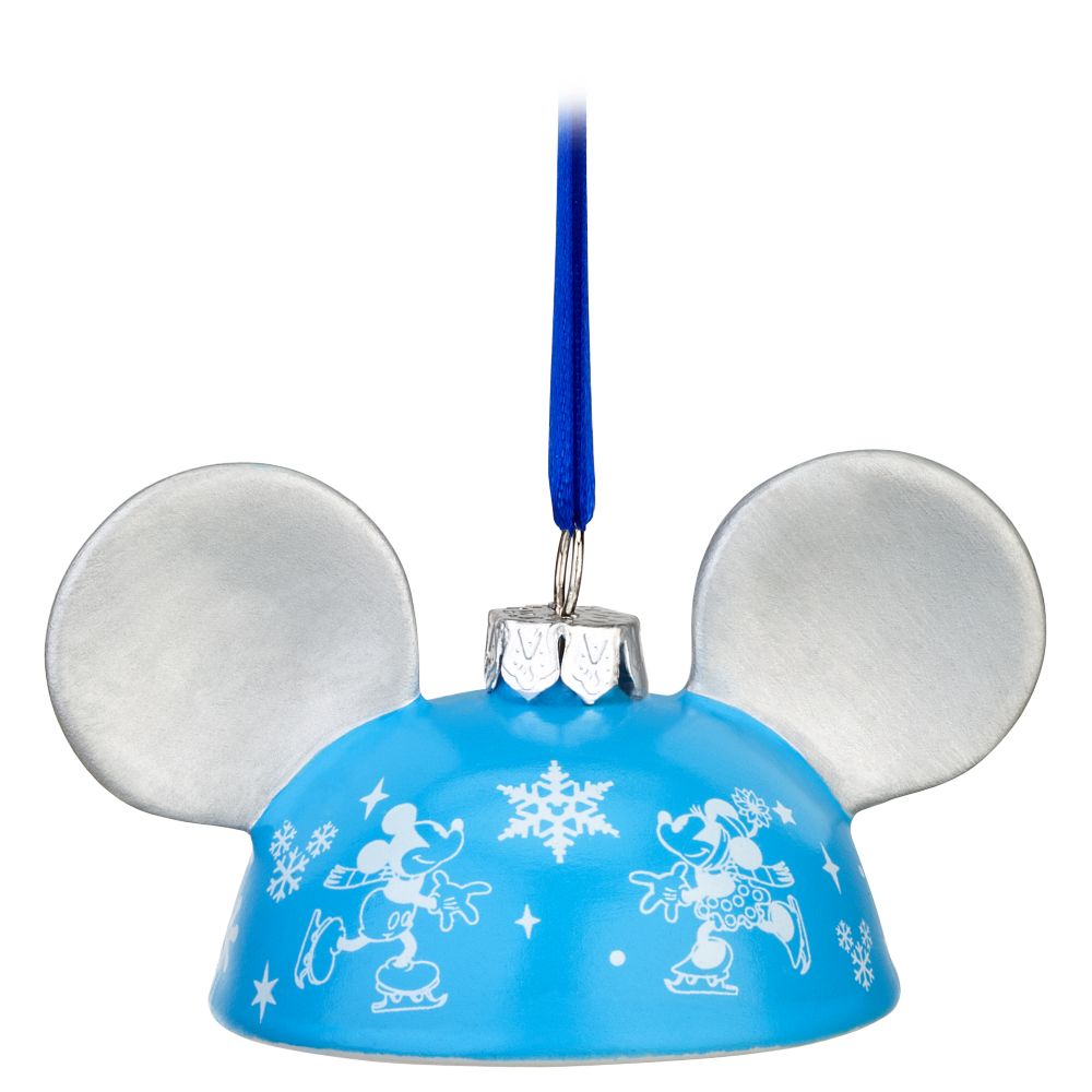 On Ice Mickey Mouse Ear Hat Ornament