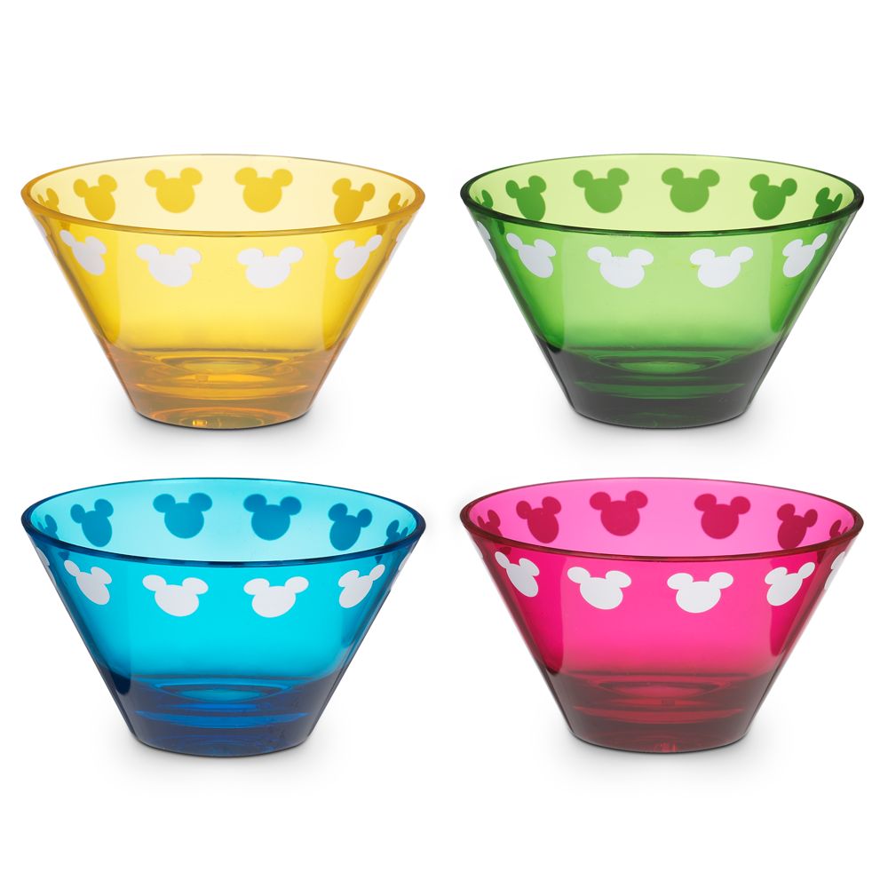 Color Fusion Mickey Mouse Bowl Set -- 4-Pc.