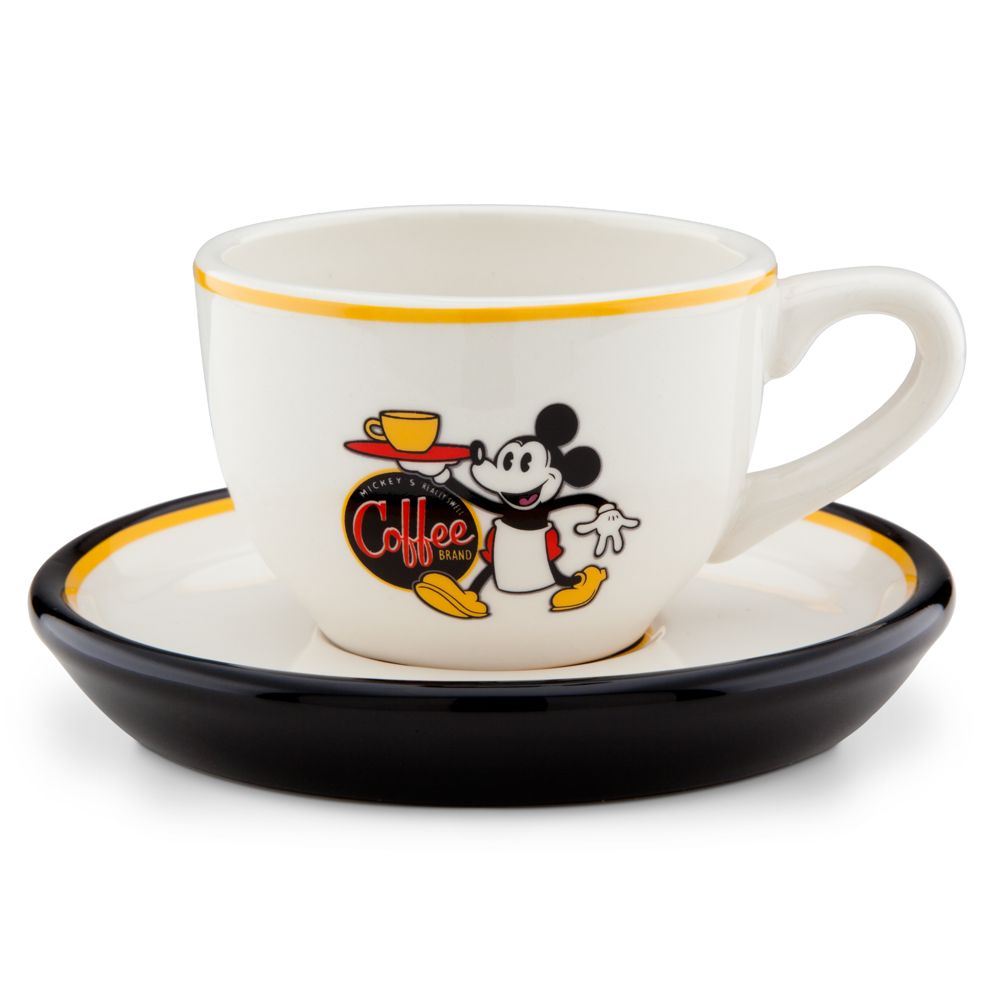 Mickey Mouse Espresso Cup and Saucer Set -- 2-Pc.