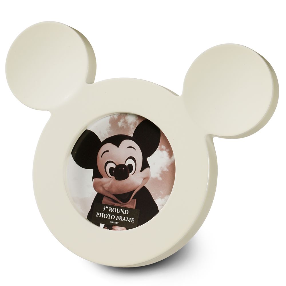 White Mickey Mouse Icon Photo Frame -- 3''