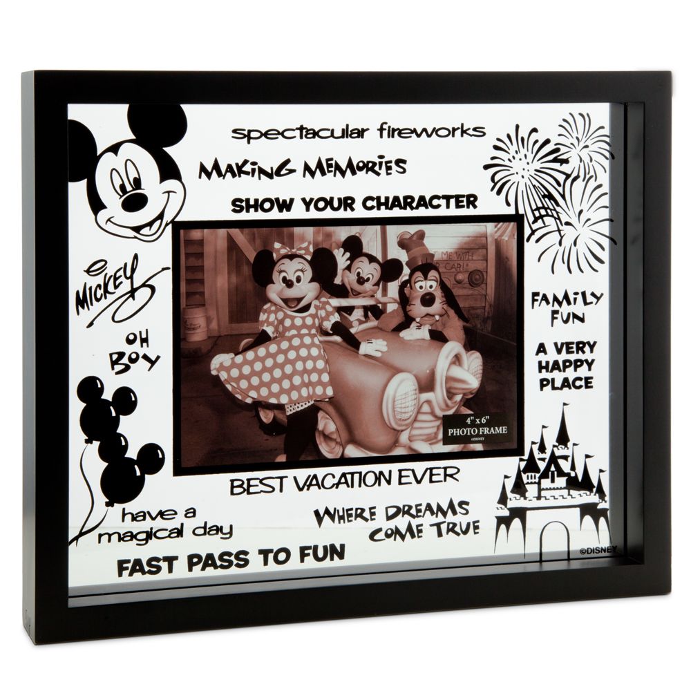Disney Parks Clear Glass Photo Frame -- 4'' x 6''