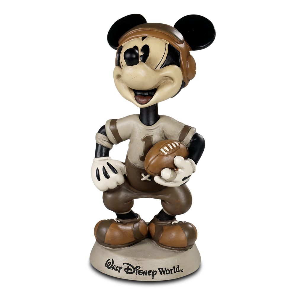 Walt Disney World Football Mickey Mouse Bobblehead -- 9'' H