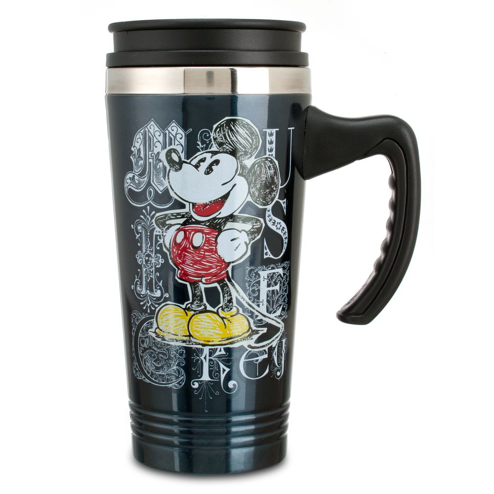 Stainless Steel Sketch Art Mickey Mouse Travel Mug