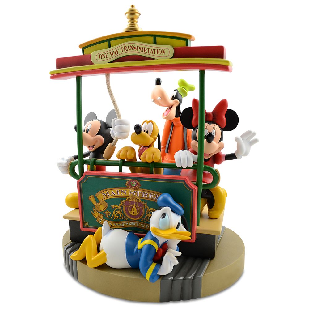 Main Street Trolley Mickey Mouse and Friends Figure -- 13'' H