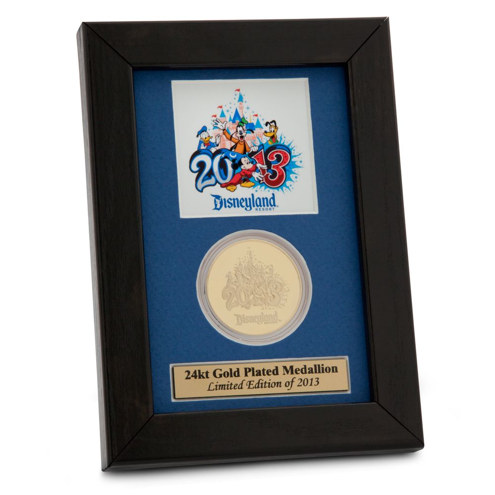 Disneyland 2013 Gold Plated Medallion