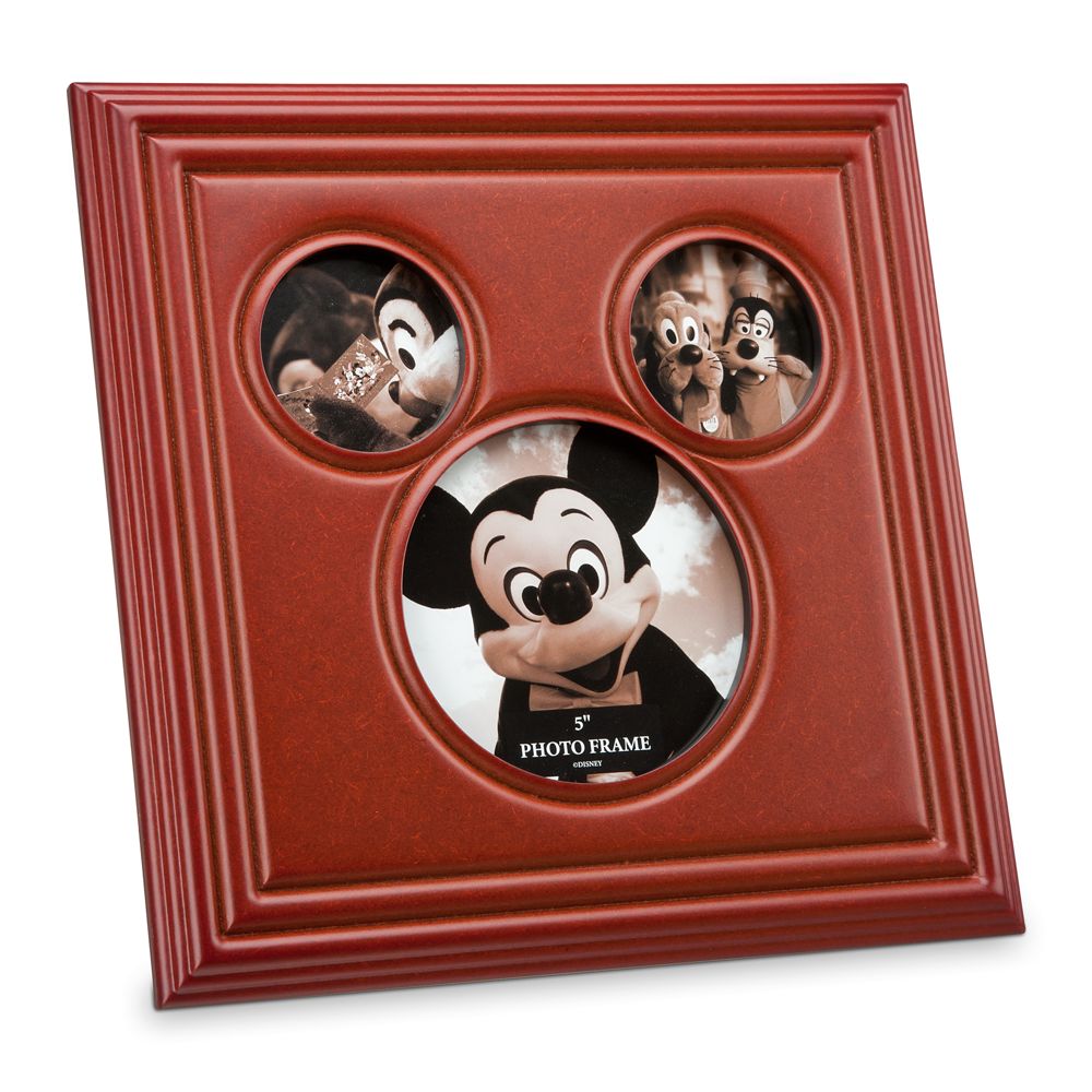 Mickey Mouse Icon Wood Photo Frame - Tri-Window
