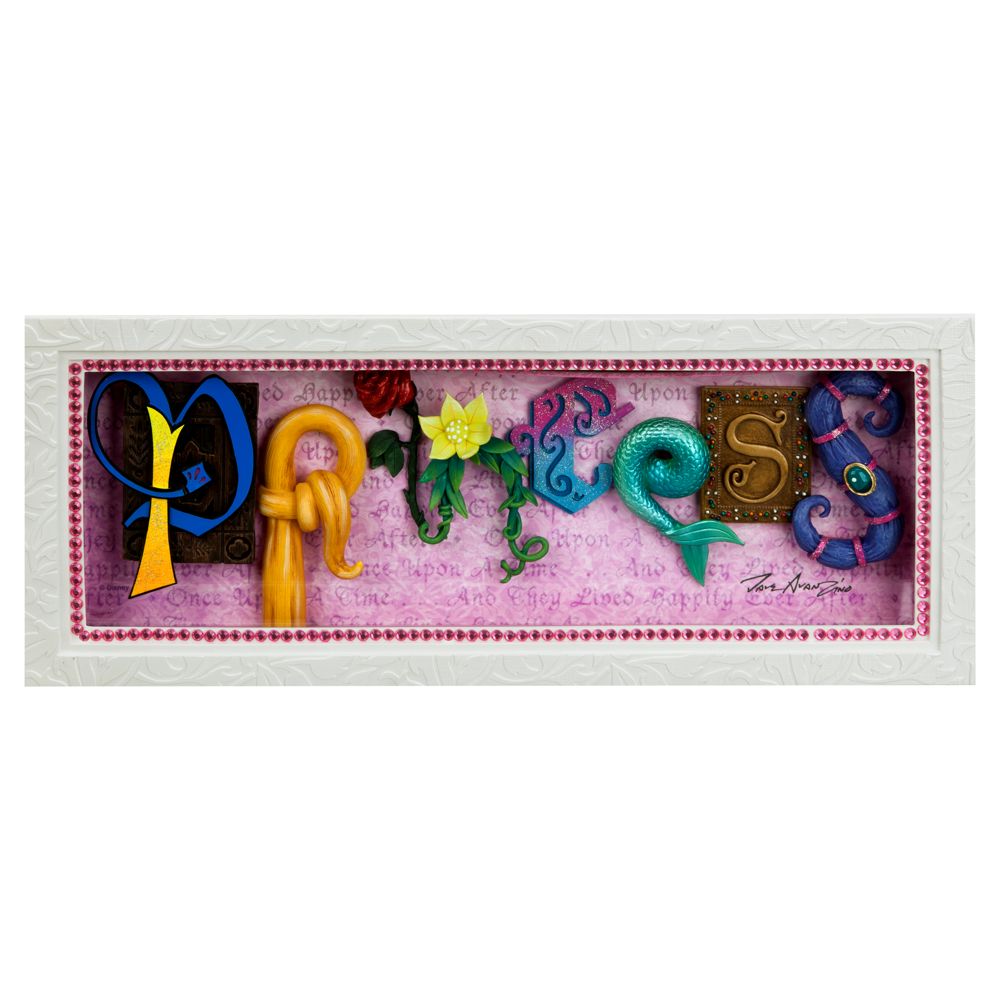Disney Princess Icon Letters Shadowbox by Dave Avanzino