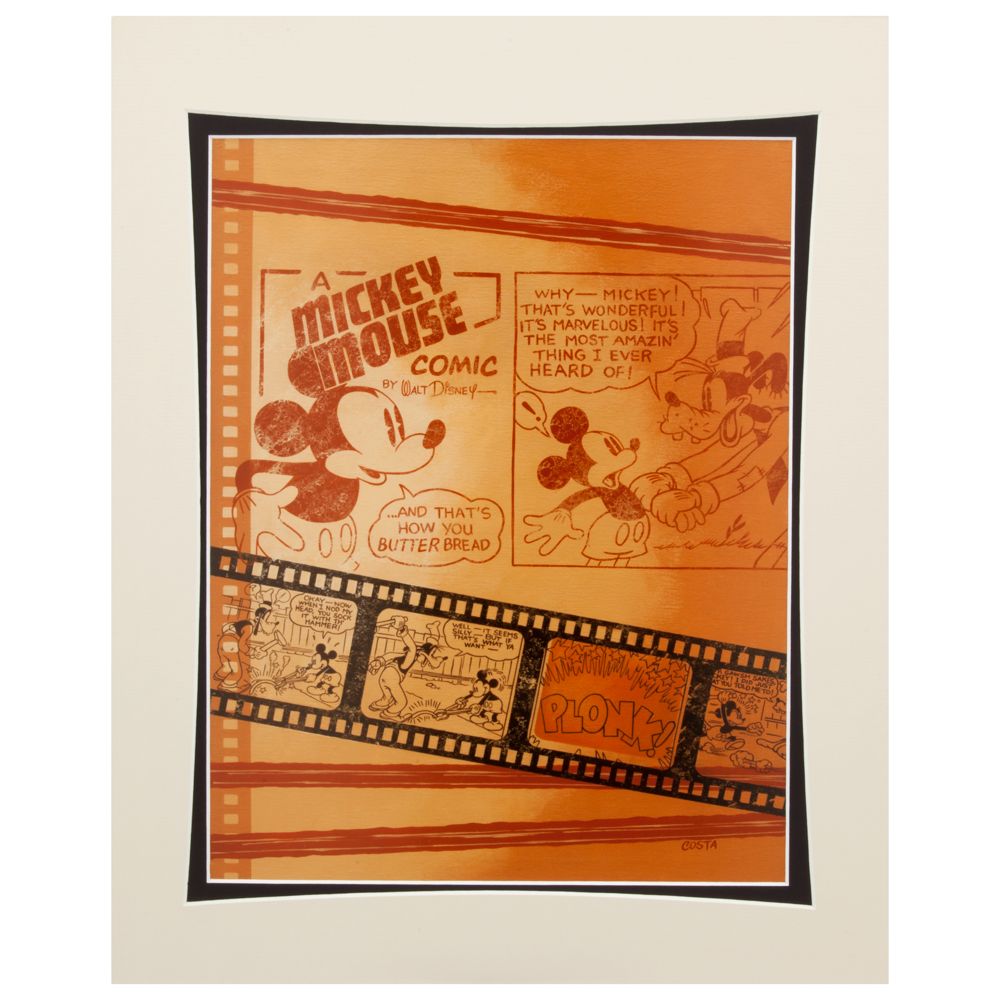 Mickey Mouse and Goofy ''Comic Mickey'' Art Print by Costa Alavezos